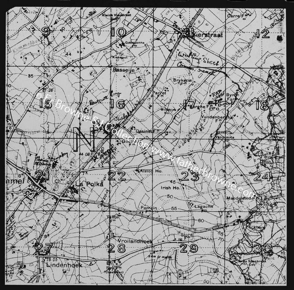 WORLD WAR 1 MAP OF BATTLEFIELD